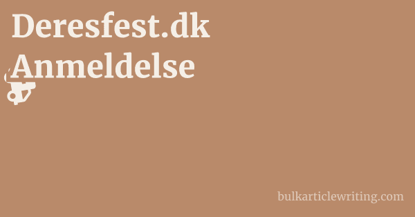 Deresfest.dk Anmeldelse 1 by