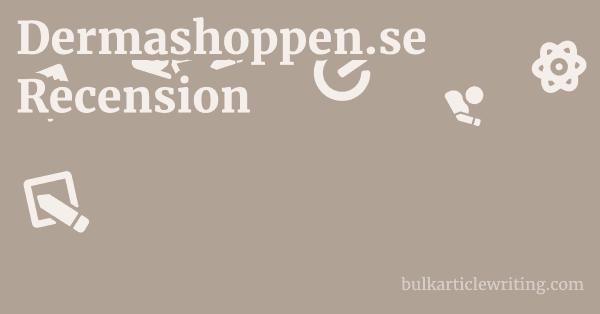 Dermashoppen.se Recension 1 by