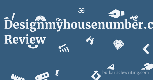 Designmyhousenumber.com Review 1 by
