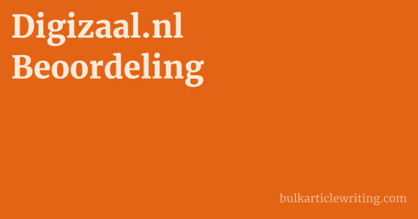 Digizaal.nl Beoordeling 1 by