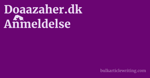 Doaazaher.dk Anmeldelse 1 by