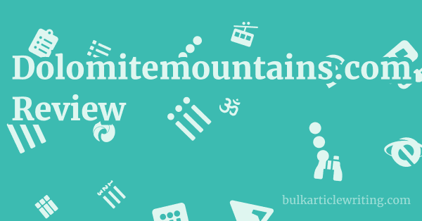 Dolomitemountains.com Review 1 by