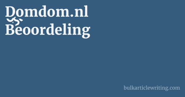 Domdom.nl Beoordeling 1 by