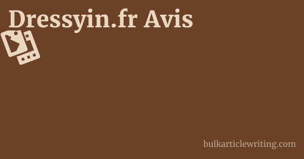 Dressyin.fr Avis 1 by