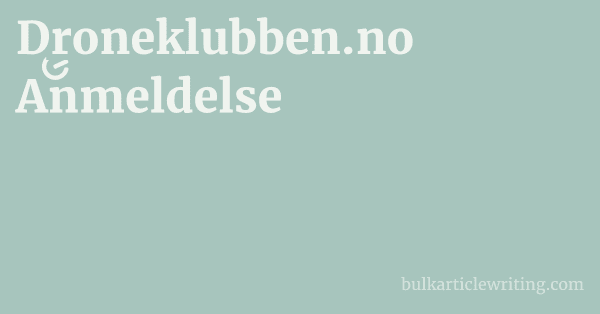 Droneklubben.no Anmeldelse