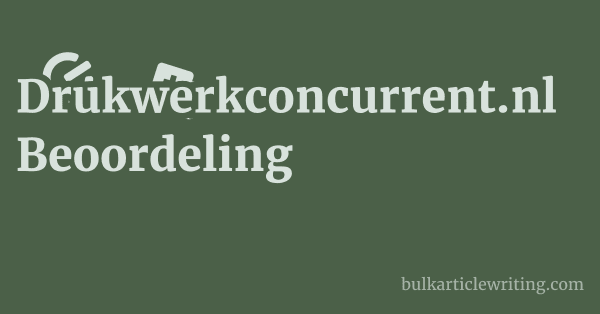 Drukwerkconcurrent.nl Beoordeling 1 by
