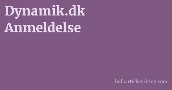 Dynamik.dk Anmeldelse 1 by