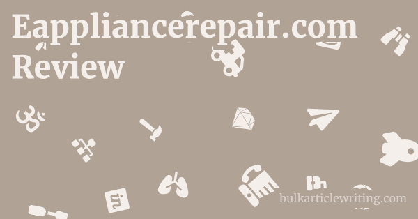 Eappliancerepair.com Review 1 by