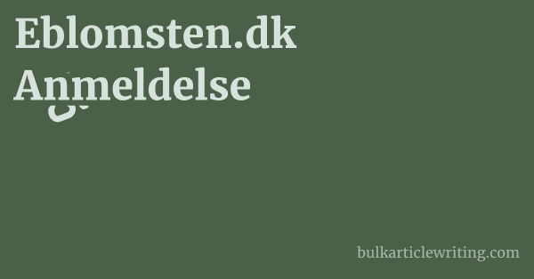 Eblomsten.dk Anmeldelse 1 by