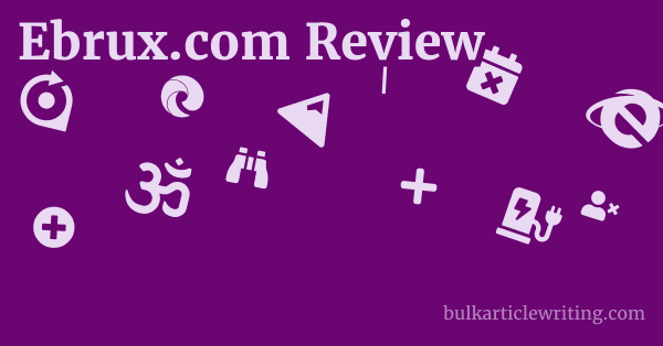 Ebrux.com Review 1 by Partners