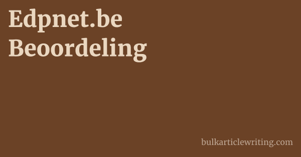 Edpnet.be Beoordeling 1 by