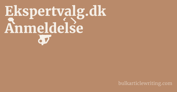 Ekspertvalg.dk Anmeldelse 1 by