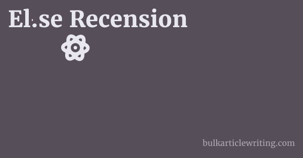 El.se Recension 1 by