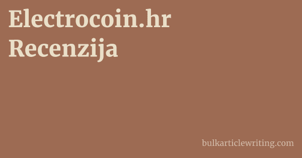 electrocoin.hr Nedostaci