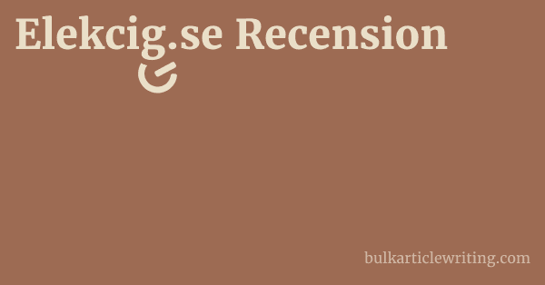 Elekcig.se Recension 1 by