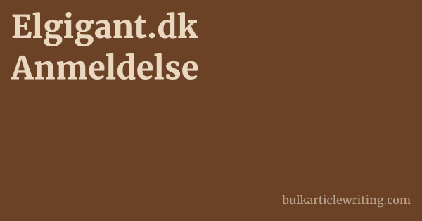 Elgigant.dk Anmeldelse 1 by Partners
