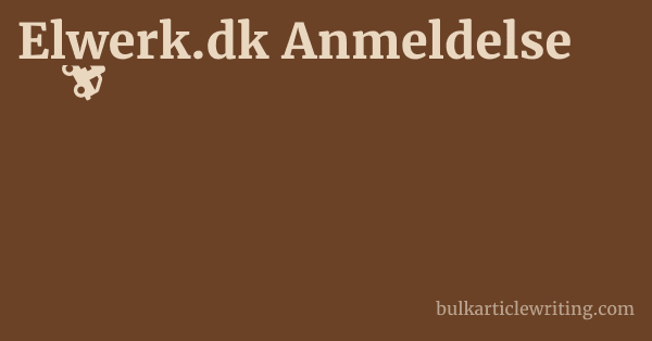 Elwerk.dk Anmeldelse
