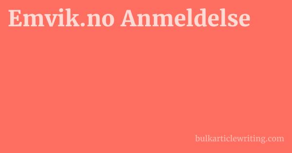 Emvik.no Anmeldelse 1 by Partners