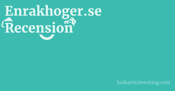 Enrakhoger.se Recension 1 by