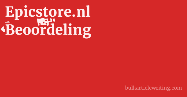 Epicstore.nl Beoordeling 1 by
