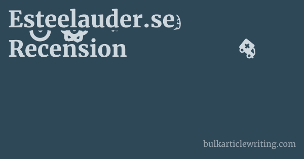 Esteelauder.se Recension 1 by