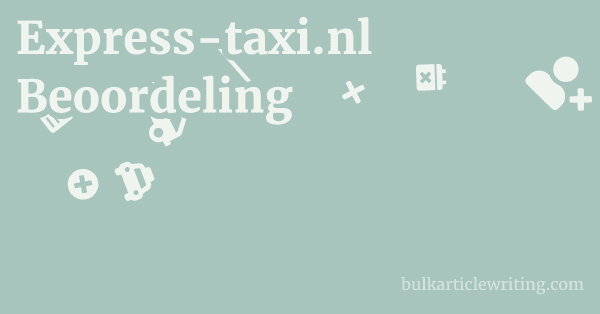 Express-taxi.nl Beoordeling 1 by