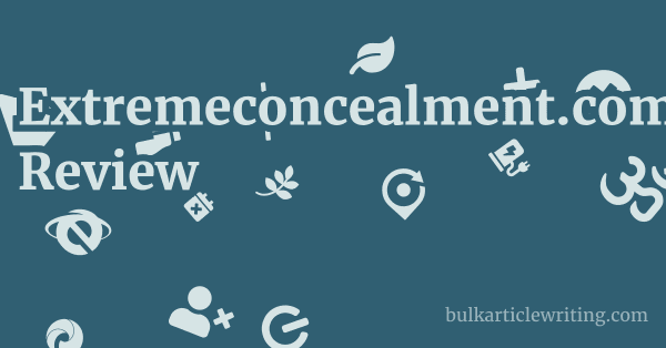 Extremeconcealment.com Review 1 by