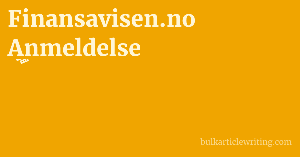 Finansavisen.no Anmeldelse 1 by Partners