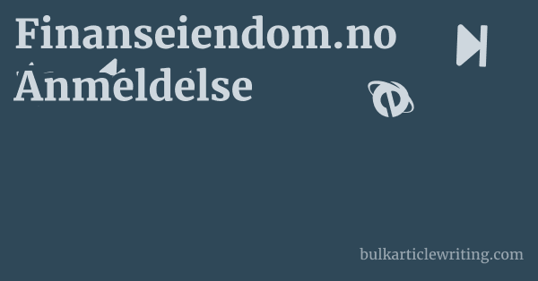 Finanseiendom.no Anmeldelse 1 by Partners