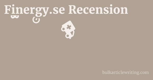 Finergy.se Recension 1 by