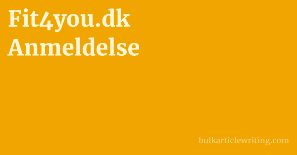 Fit4you.dk Anmeldelse 1 by