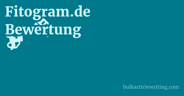 Fitogram.de Bewertung 1 by