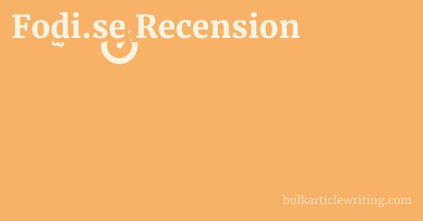 Fodi.se Recension 1 by