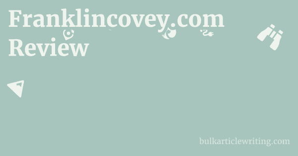 Franklincovey.com Review 1 by