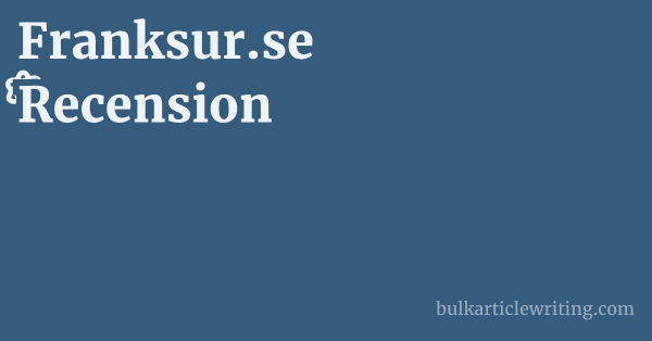 Franksur.se Recension 1 by