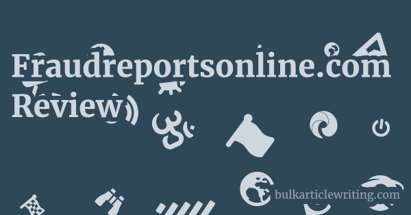 Fraudreportsonline.com Review 1 by