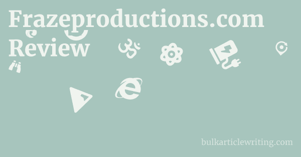 Frazeproductions.com Review 1 by Partners