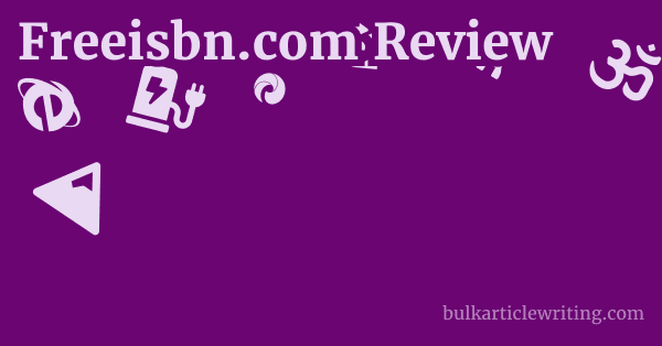 Freeisbn.com Review 1 by Partners