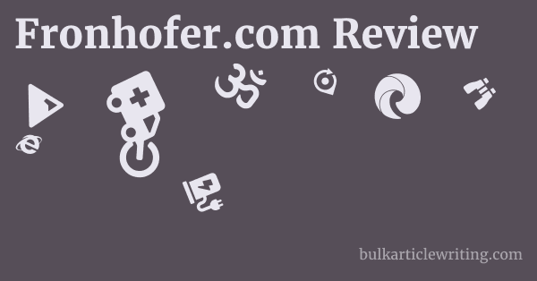 Fronhofer.com Review 1 by