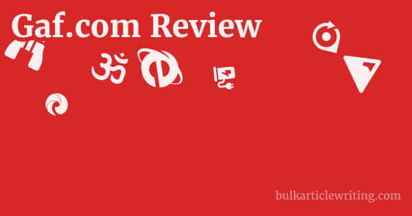 Gaf.com Review 1 by