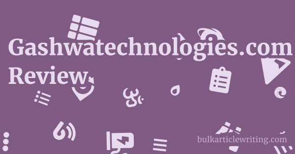 Gashwatechnologies.com Review 1 by