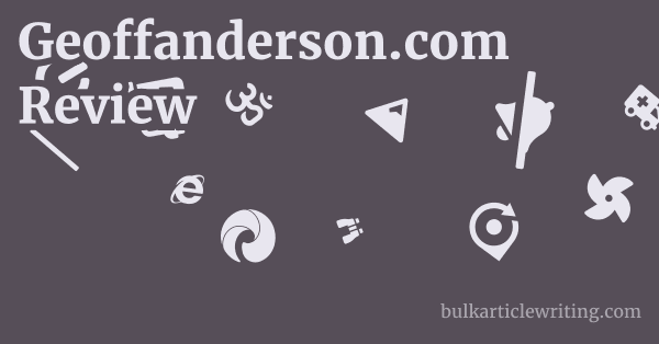 Geoffanderson.com Review 1 by