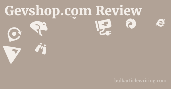 Gevshop.com Review 1 by
