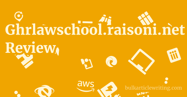 Ghrlawschool.raisoni.net Review 1 by