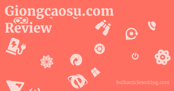 Giongcaosu.com Review 1 by