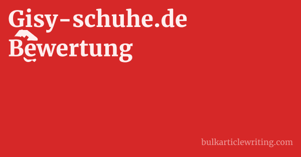Gisy-schuhe.de Bewertung 1 by