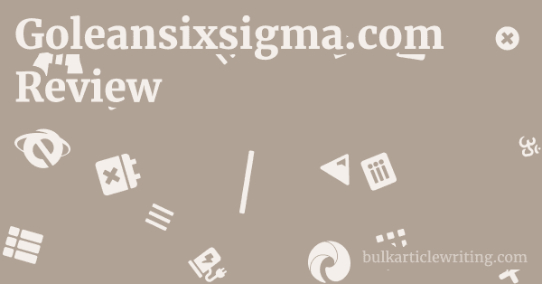 Goleansixsigma.com Review 1 by