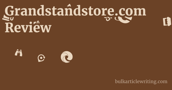 Grandstandstore.com Review 1 by