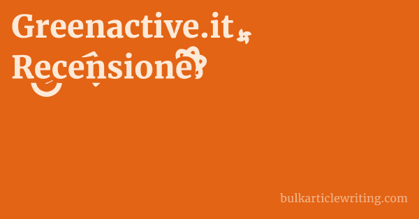 Greenactive.it Recensione 1 by