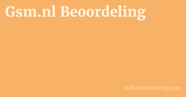 Gsm.nl Beoordeling 1 by